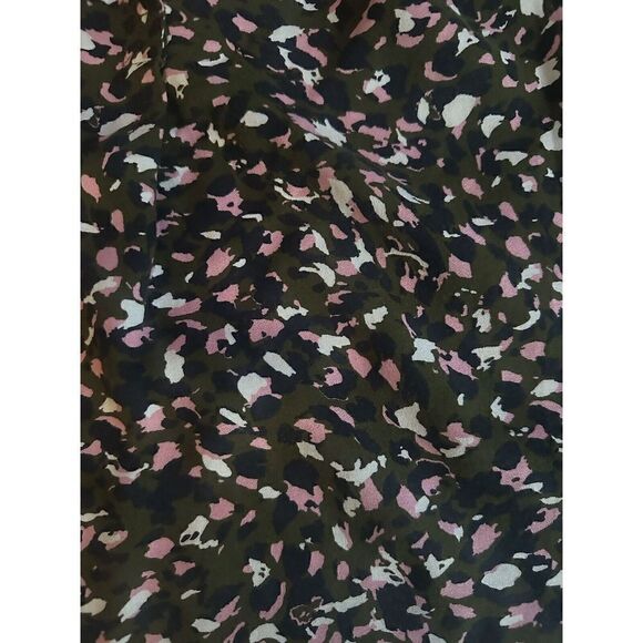 Zadig & Voltaire S Printed Lightweight V Neck Tunic Blouse Button Accent - Picture 2 of 7